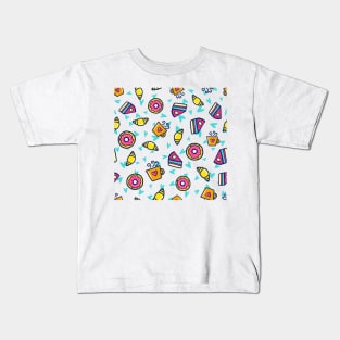 Coffee & Donut - Doodle Kids T-Shirt